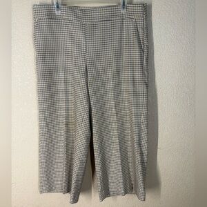 LOFT Cropped Wide Leg Plaid Pants sz 12